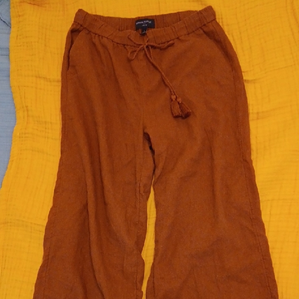 Banana Republic Rust Wide-Leg Pants